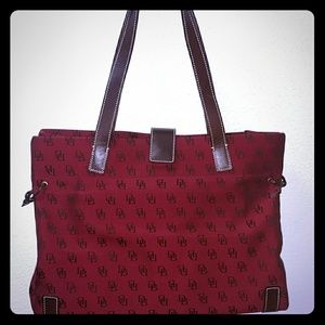 Dooney & Bourke Med Tote RED TMORO w/ Registration